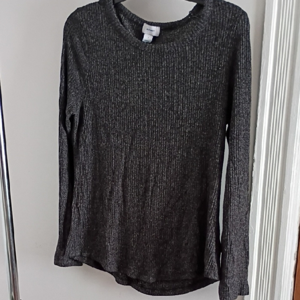 Old Navy Women's Charcoal Crew Neck Sweater